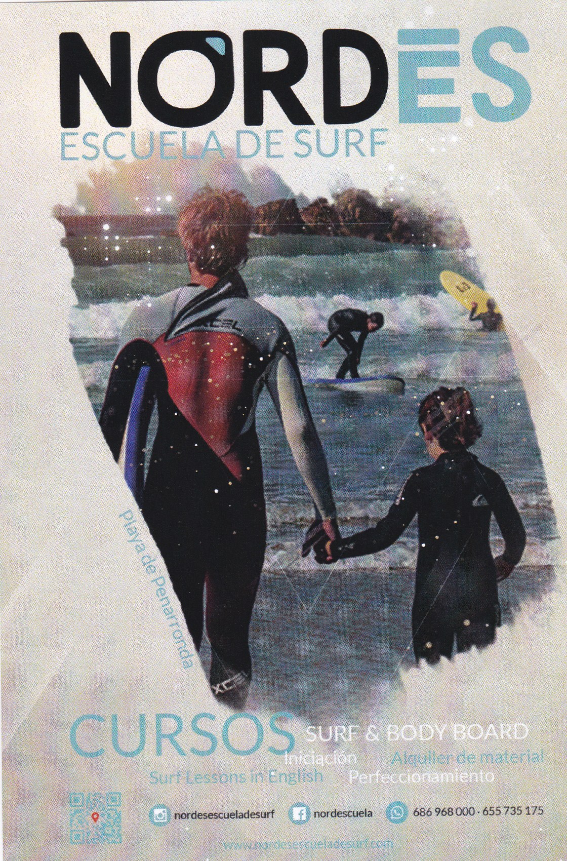 Cartel Escuela de Surf Nordés